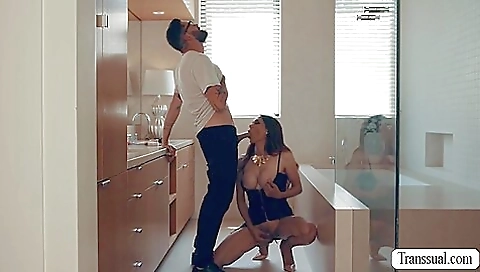 Slovely brunette swallows cum