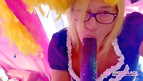 Sexy girl with a big black cock